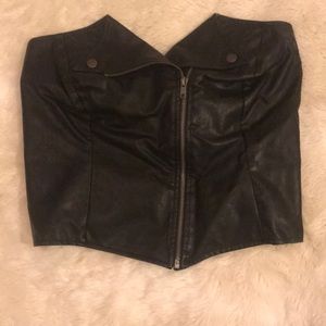 Steve Madden faux leather bustier